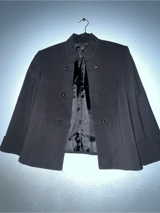 Alex Marie Jackets & Blazers - Alex Marie Black Military-Style Wool Blend Blazer